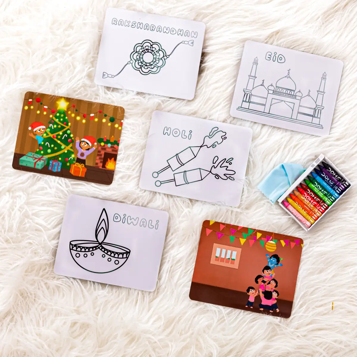 National Symbol Memory Cards and Festival Colouring Flash Cards