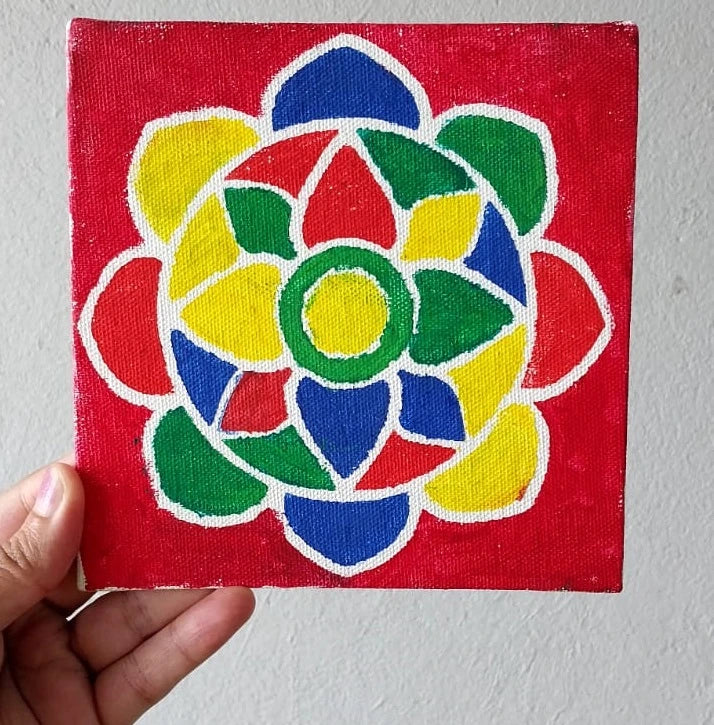 Colour and peel- Rangoli