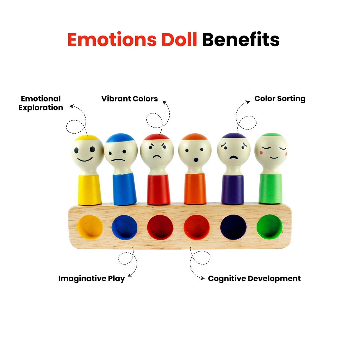 Emotional Peg Dolls with Color Sorting Tray